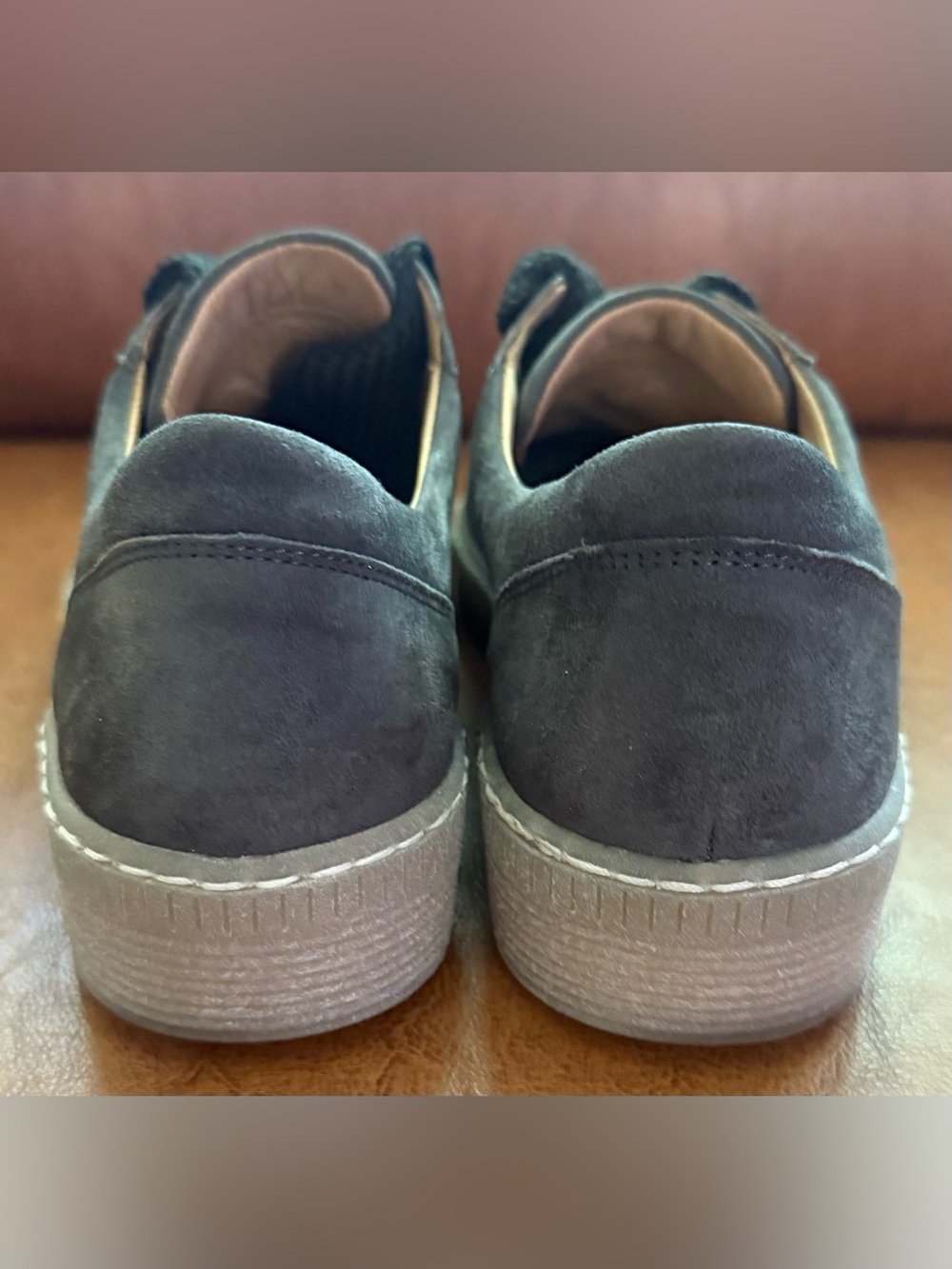 Gabor 73.333.18 Mohair Color Suede Sneakers Gray Ribbon Lace Comfort Shoes US 8 - Picture 5 of 12
